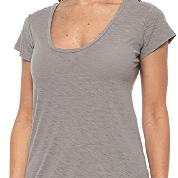 James  Perse WSVH3182CU Deep Scoop Neck Tee Olympic - Picture 1 of 2